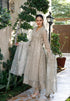 HP002 - Brownish grey shirt with attached shameez & malai trousers with chiffon dupatta. With Inner.